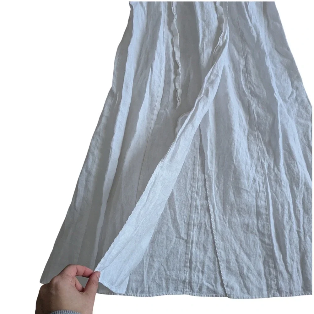 Reformation Palm linen two-piece set size 2‎ white resort vacation chic